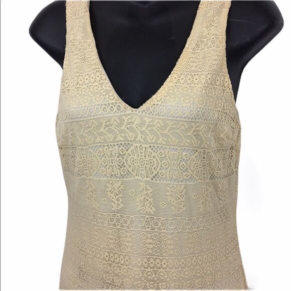 Lush Lace Cream Maxie Dress Small - Picture 2 of 8